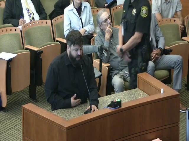 Aaron Mooradian speaking at the San Joaquin County Board of Supervisors, October 6, 2026